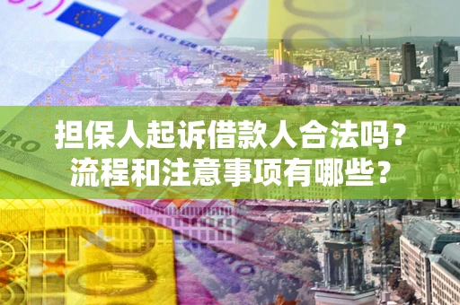 济南担保人起诉借款人合法吗？流程和注意事项有哪些？