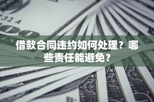 济南借款合同违约如何处理？哪些责任能避免？